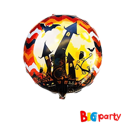 Folyo Balon Yuvarlak Happy Halloween Şatolu 18 inch - 2