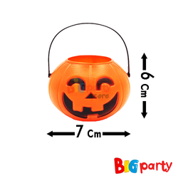 Halloween Bal Kabağı Mumluk 6 Cm 6lı Turuncu - 2