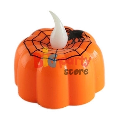 Halloween Baskılı Ledli Tealight Mum - 1