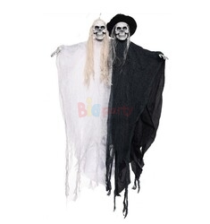 Halloween İskelet Gelin Damat 2li Işıklı Sese Duyarlı 120 Cm - 1