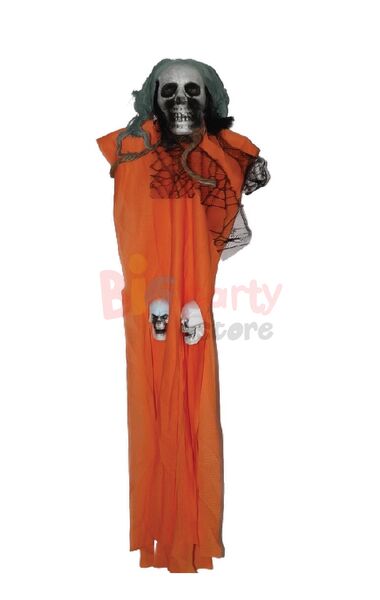 Halloween İskelet Korkuluk 70 Cm Turuncu - 1