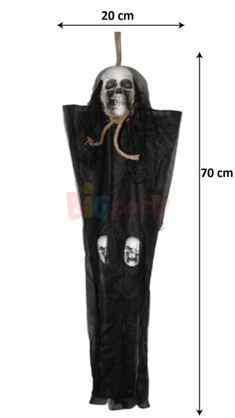 Halloween İskelet Korkuluk 70 Cm Siyah - 2