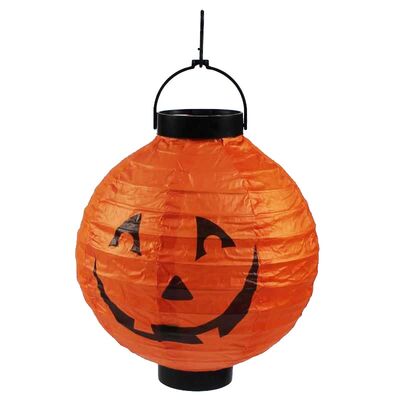 Halloween Japon Feneri Pilli 20 cm Turuncu Bal Kabağı - 1