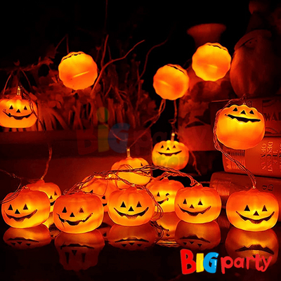 Halloween Led Işık Bal Kabağı 6 cm 12 Adet - 2