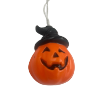 Halloween Led Işık Bal Kabağı Şapkalı 8 cm 10 Lu - 2