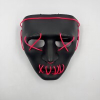 Halloween Maske Neon Pembe Işıklı - 2