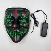 Halloween Maske Vendetta Neon Koyu Yeşil Işıklı - 3