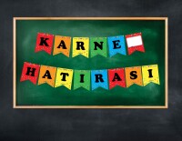 Karton Yazı Karne Hatırası - 2