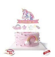 Kürdan Pasta Üstü Unicorn Temalı 5 Parça - 2