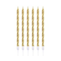 Mum İnce 14 cm Spiral Set Gold 6 Adet - 2