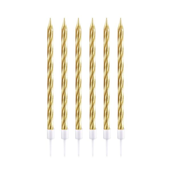 Mum İnce 14 cm Spiral Set Gold 6 Adet - 2