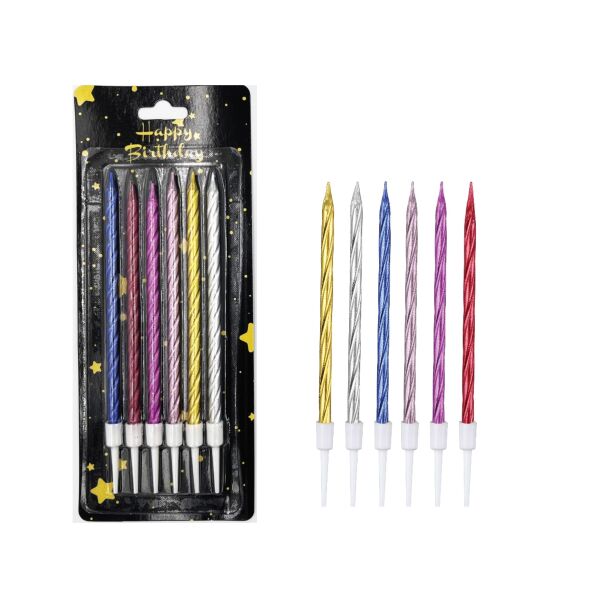 Mum İnce 14 cm Spiral Set Mix 6 Adet - 1