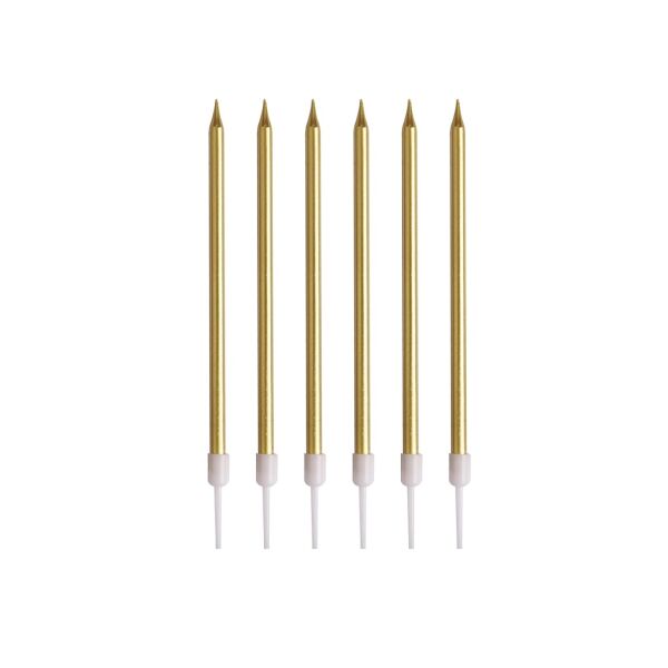 Mum İnce Uzun 15 cm Gold 6 Adet - 2