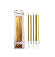 Mum İnce Uzun 20 Cm Gold 6 Adet - 1