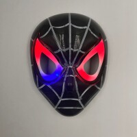 Plastik Maske Işıklı Spiderman Siyah - 2