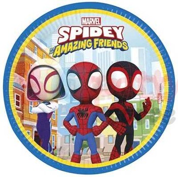 Lisanslı Spidey Karton Tabak 23 cm 8 Adet - 1