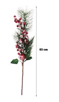 Yılbaşı Çam Dalı Berry Demeti Kozalaklı 65 Cm - 2