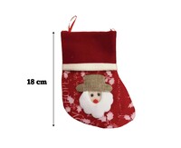 Yılbaşı Çorabı Hasır Kadife Noel Baba Hope Figürlü 18 Cm Lüks - 2