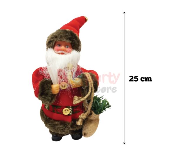 Yılbaşı Figür Noel Baba Pilli 25 cm Meşale Lambalı - 2