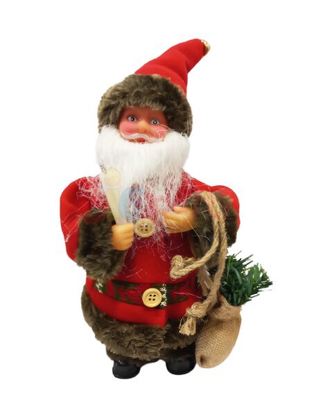 Yılbaşı Figür Noel Baba Pilli 25 cm Meşale Lambalı - 1