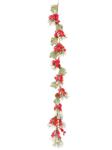 Yılbaşı Garland Berryli Kozalaklı 180 Cm - 1