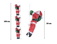 Yılbaşı Merdivene Tırmanan Noel Baba 3lü 110cm - 2