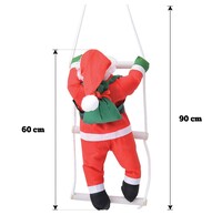 Yılbaşı Merdivene Tırmanan Noel Baba Tekli 90 cm - 2