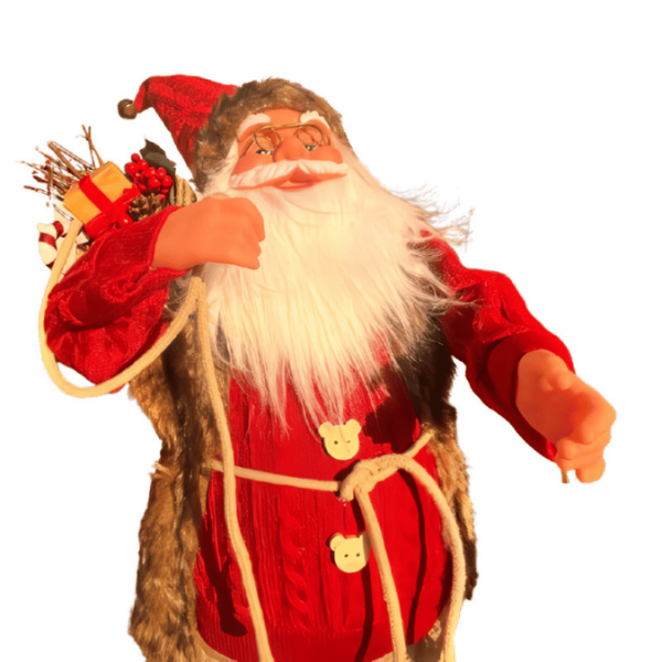 Yılbaşı Noel Baba Bohçalı Model Kırmızı 60 Cm - 4