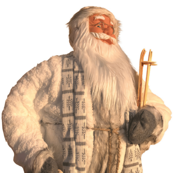 Yılbaşı Noel Baba Kızaklı Model Beyaz 100 Cm - 2