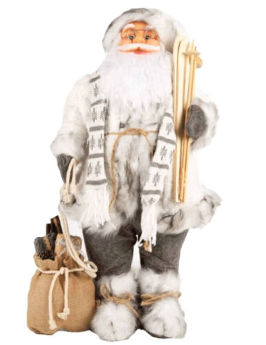 Yılbaşı Noel Baba Kızaklı Model Beyaz 100 Cm - 1