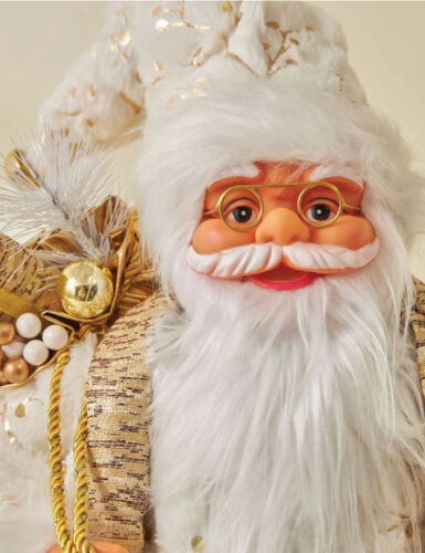 Yılbaşı Noel Baba Bohçalı Model Beyaz Altın 100 Cm - 2