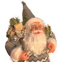 Yılbaşı Noel Baba Bohçalı Model Gri 60 Cm - 2