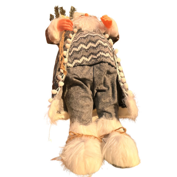 Yılbaşı Noel Baba Bohçalı Model Gri 60 Cm - 5